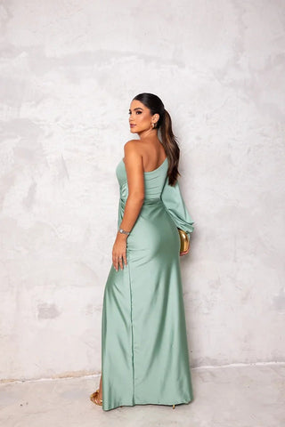 Anna One-Shoulder Evening Dress