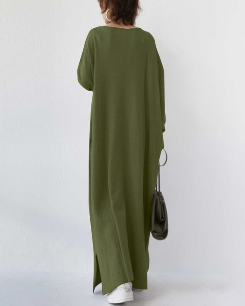 Laluna V-Neck Long Sleeve Dress