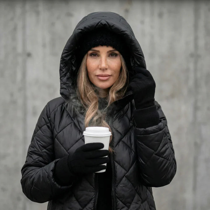 Claire Quilted Hooded Long Coat