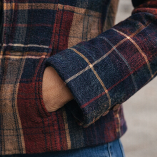 Natalie Plaid Stand Collar Coat