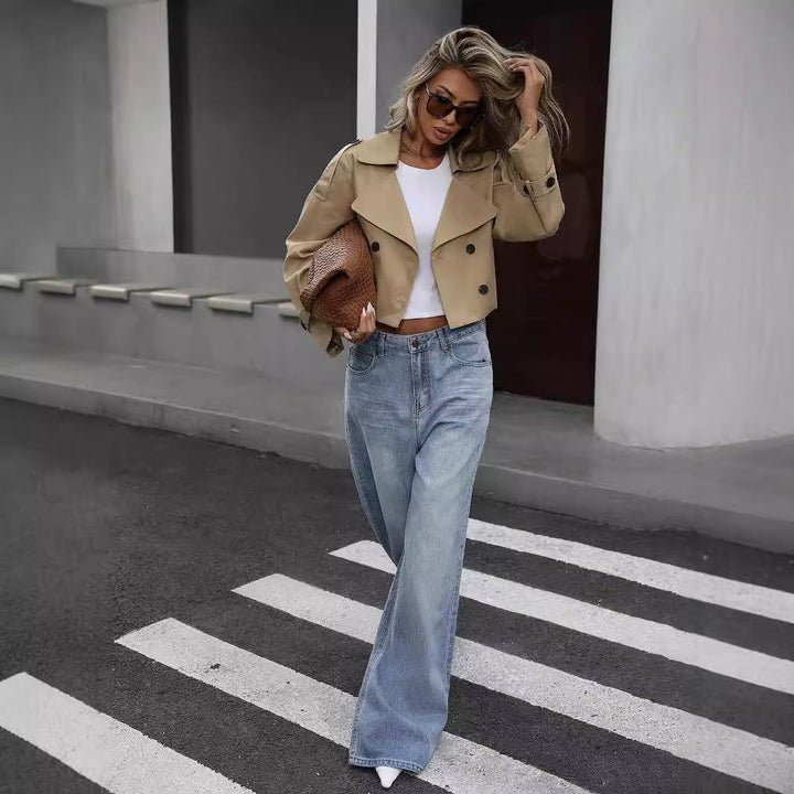 Myrthe Relaxed Short Trench Coat