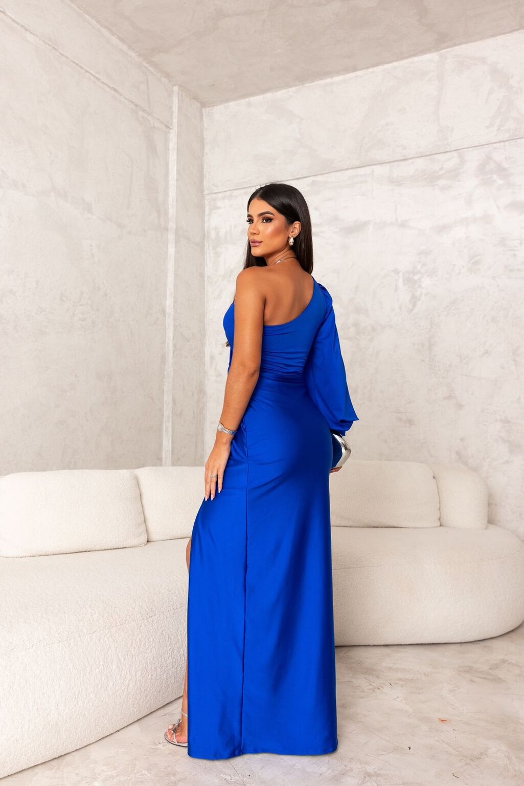 Anna One-Shoulder Evening Dress