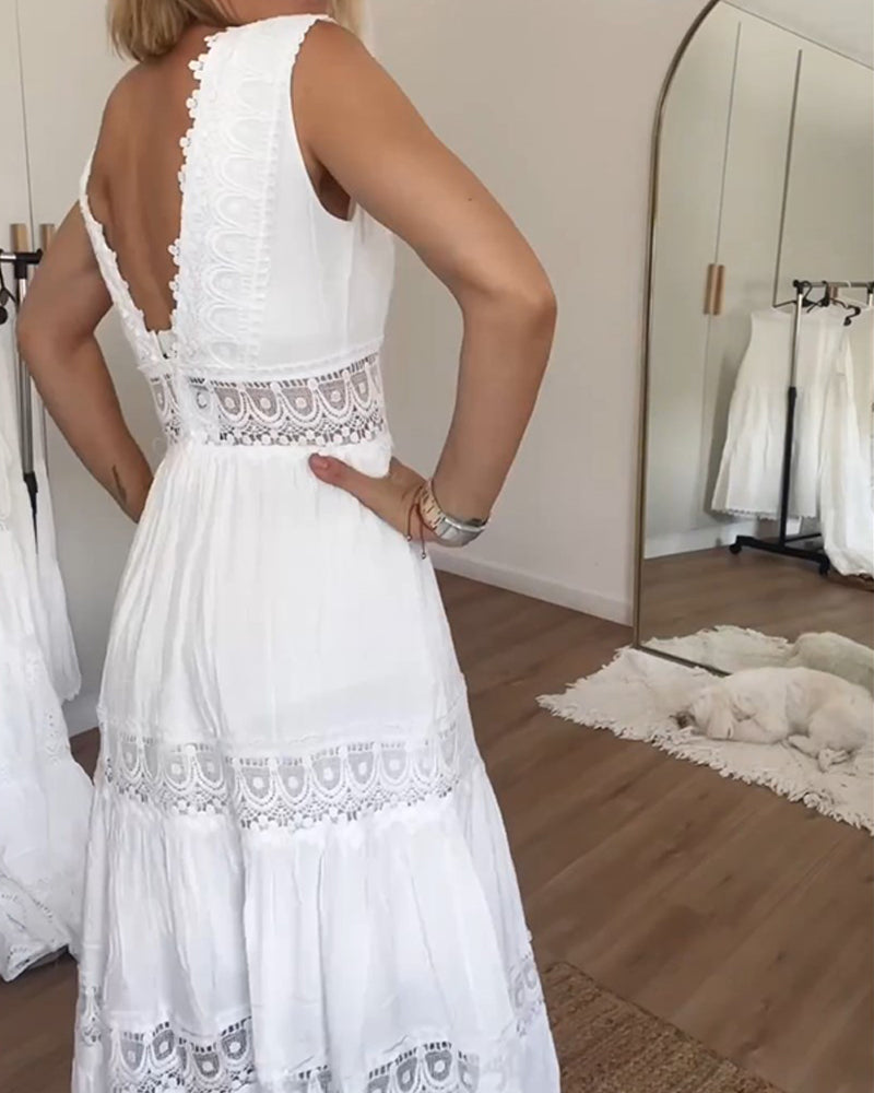 Clover White Statement Dress