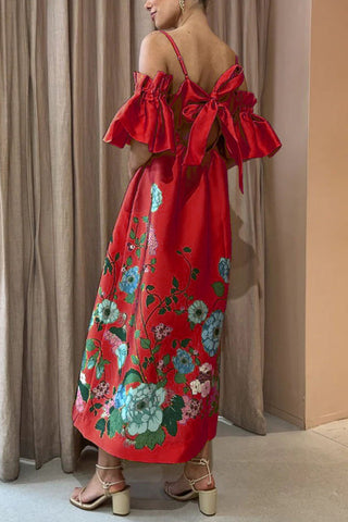 Arielle Gathered Sleeve Dress with Pockets