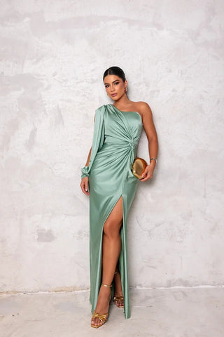 Anna One-Shoulder Evening Dress