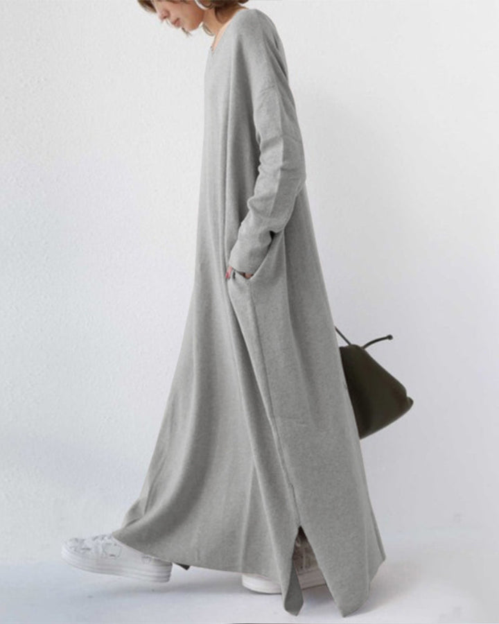 Laluna V-Neck Long Sleeve Dress
