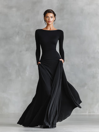 Norfy Pleated Maxi Dress