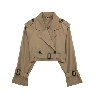 Geesje Cropped Trench Coat