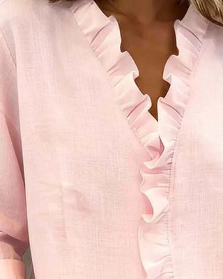 Indie Ruffled V-Neck Blouse