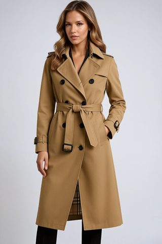 Thea Long Belted Trench Coat