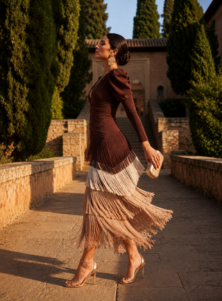 Dora Fringe Midi Dress