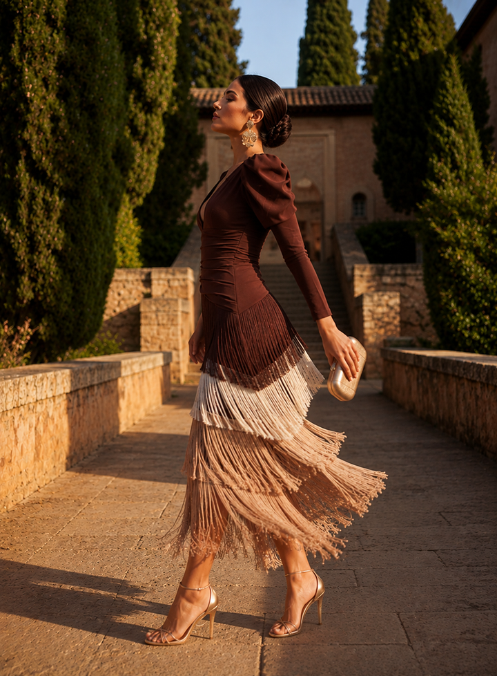 Dora Fringe Midi Dress