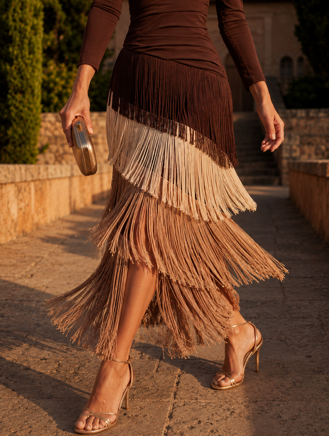 Dora Fringe Midi Dress
