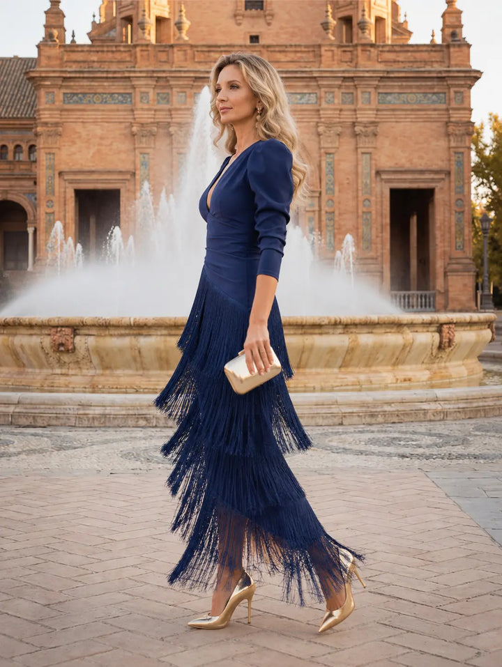 Dora Fringe Midi Dress