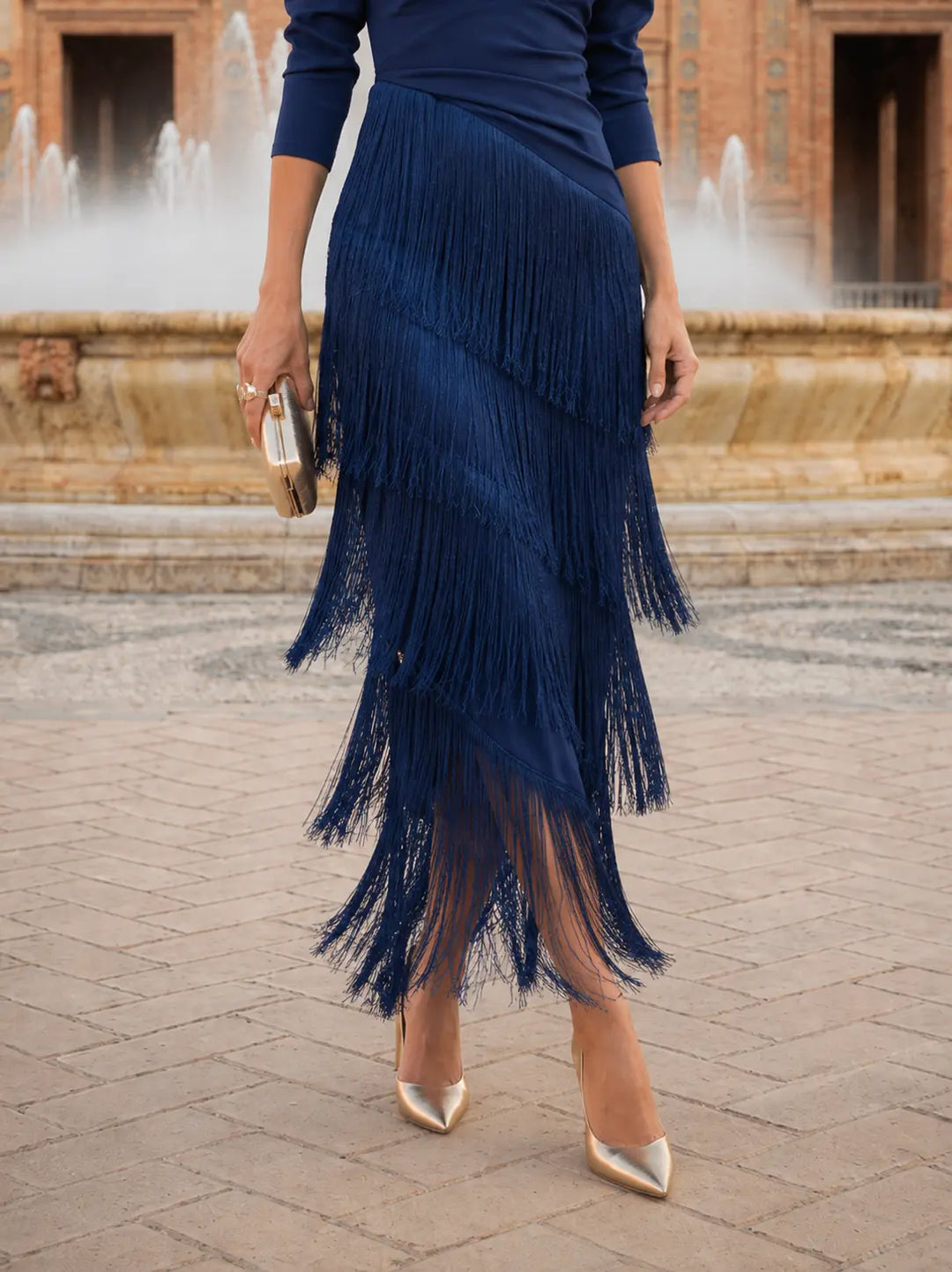 Dora Fringe Midi Dress
