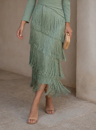 Dora Fringe Midi Dress