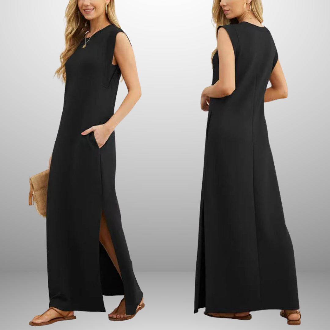 Emma Flowing Wrinkle-Free Maxi Dress