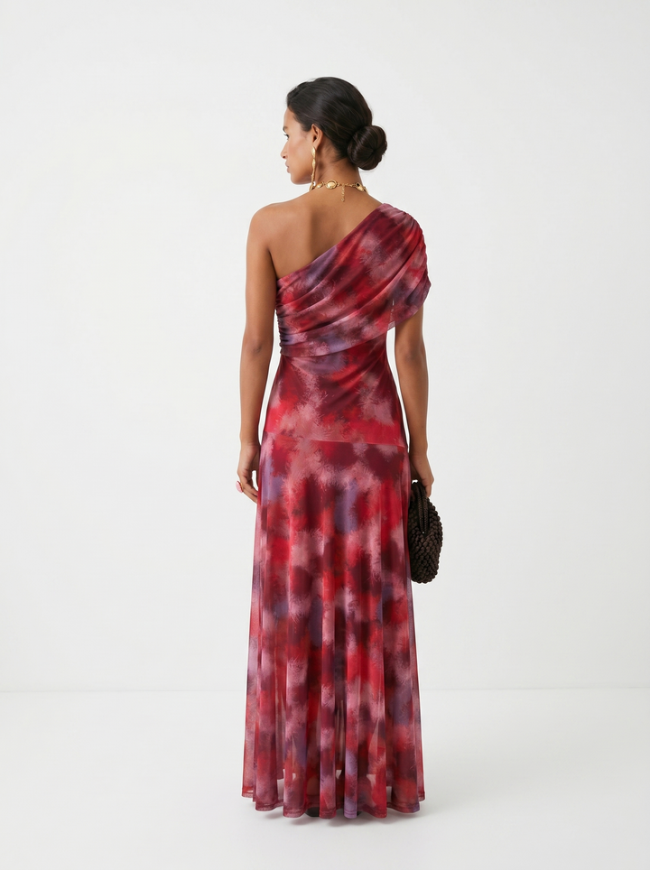 Carla Off-Shoulder Draped Maxi Dress