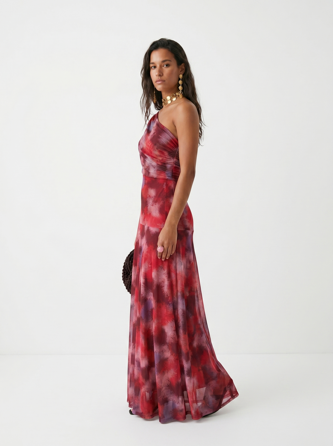 Carla Off-Shoulder Draped Maxi Dress