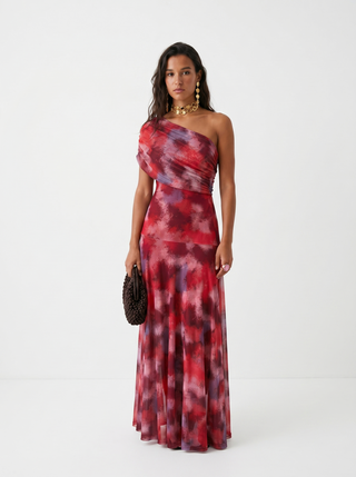Carla Off-Shoulder Draped Maxi Dress