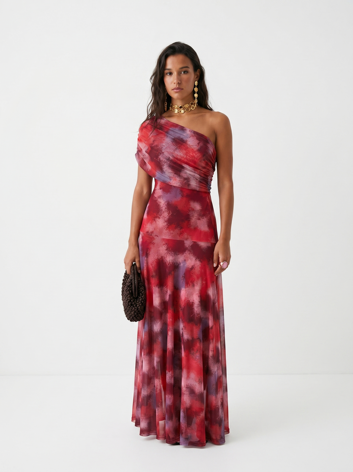 Carla Off-Shoulder Draped Maxi Dress