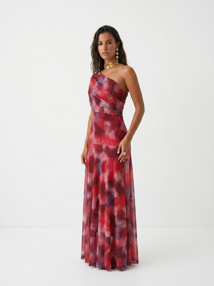Carla Off-Shoulder Draped Maxi Dress
