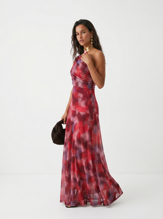 Carla Off-Shoulder Draped Maxi Dress