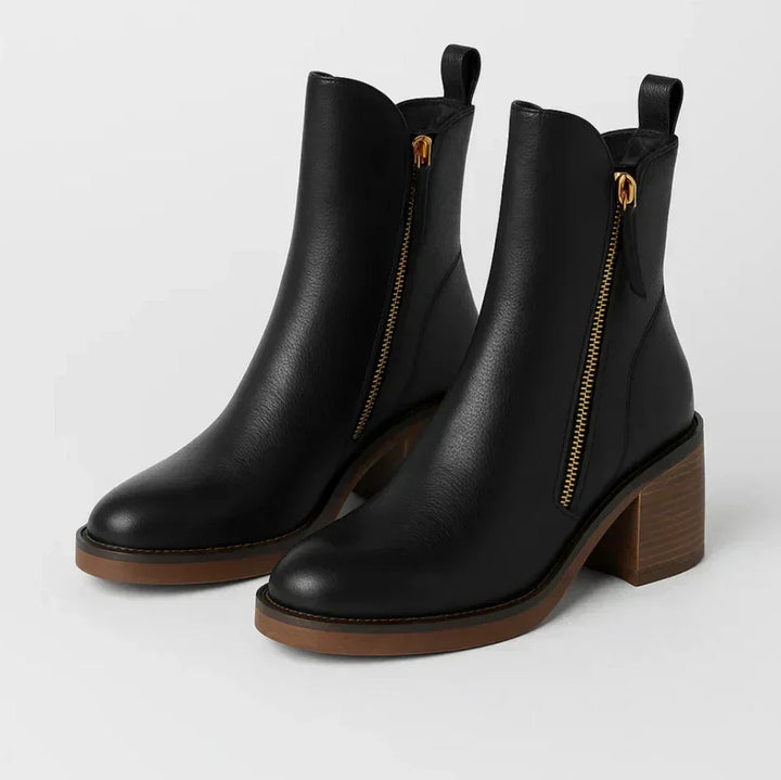 Gloria Leather-Look Ankle Boots