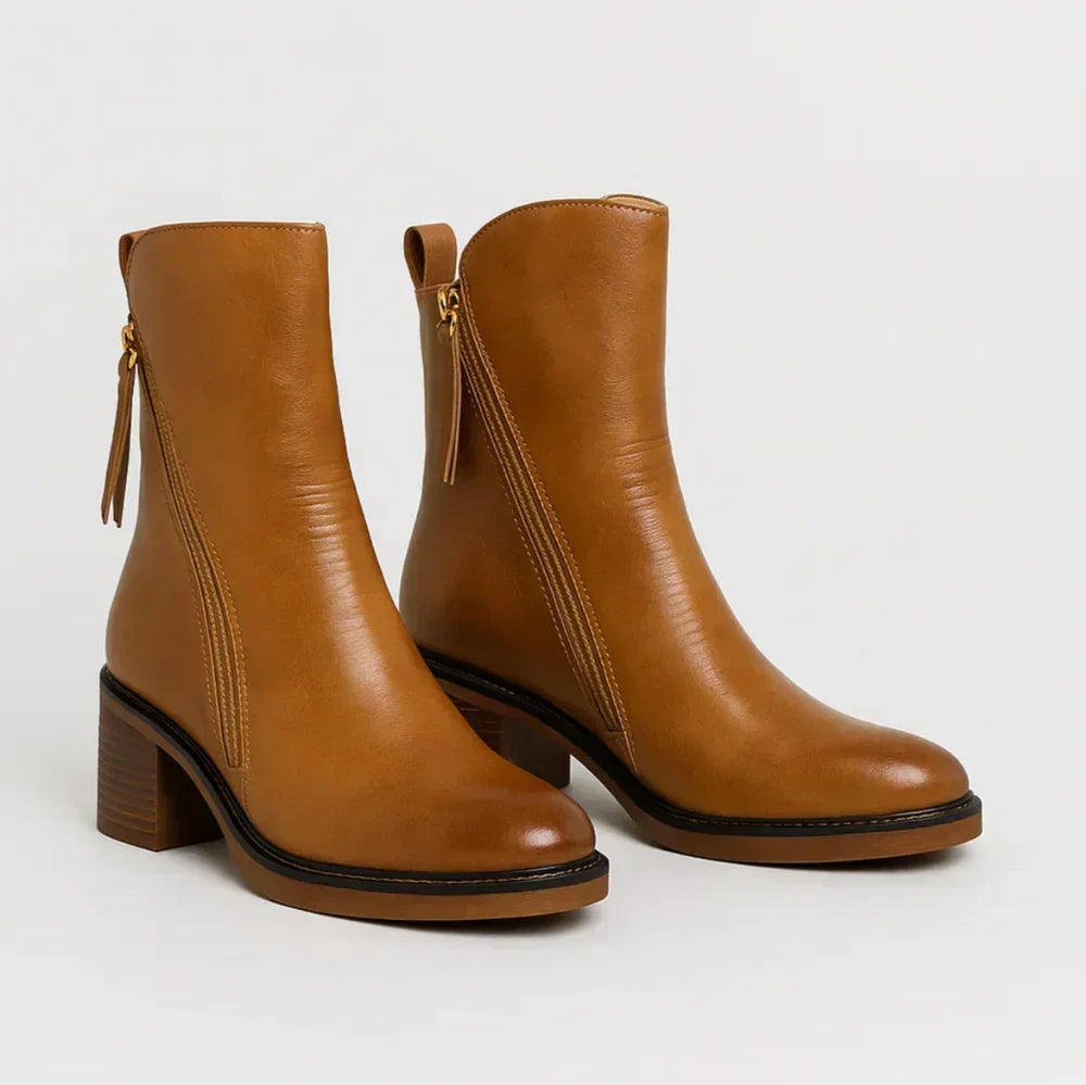 Gloria Leather-Look Ankle Boots