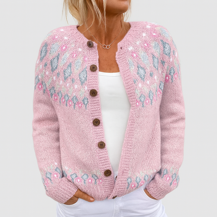 Elva Printed Loose Cardigan