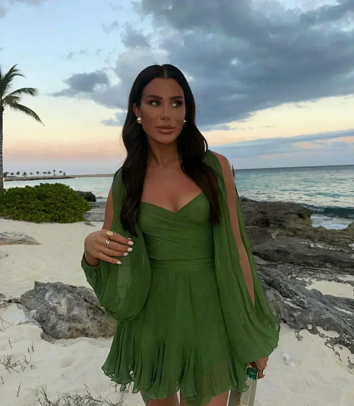 Brigitte Sheer Sleeve Dress