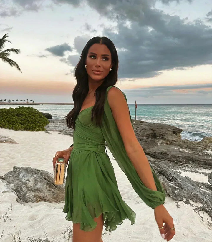 Brigitte Sheer Sleeve Dress
