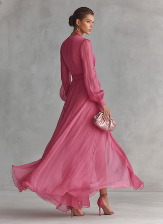 Cindy Pearl Detail V-Neck Dress