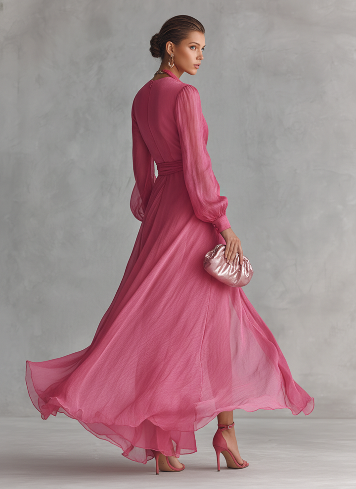 Cindy Pearl Detail V-Neck Dress