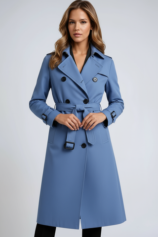 Thea Long Belted Trench Coat