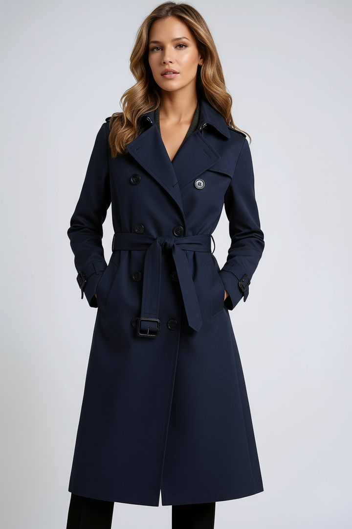 Thea Long Belted Trench Coat