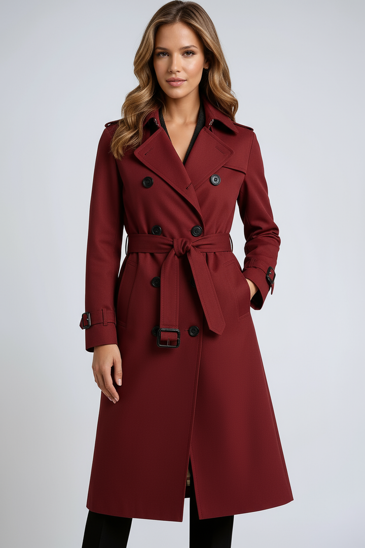 Thea Long Belted Trench Coat