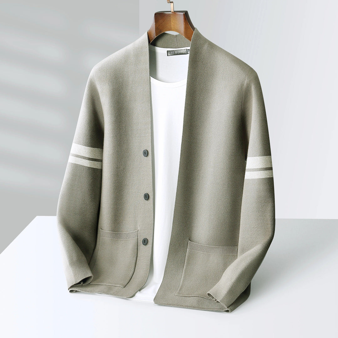 David Men's Casual Button Cardigan