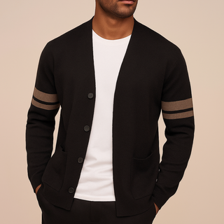 David Men's Casual Button Cardigan