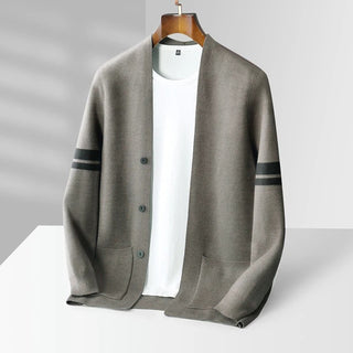 David Men's Casual Button Cardigan
