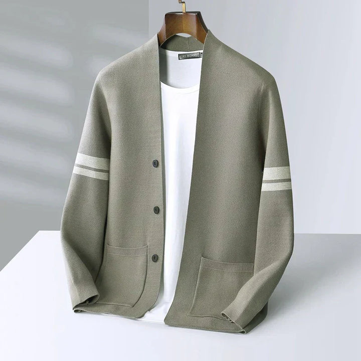 David Men's Casual Button Cardigan
