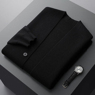 David Men's Casual Button Cardigan