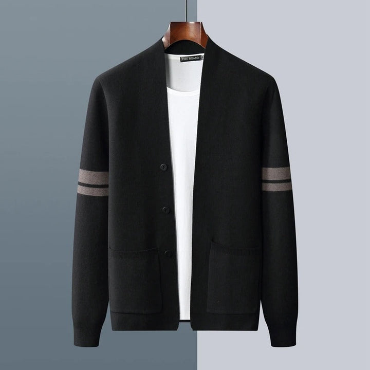 David Men's Casual Button Cardigan