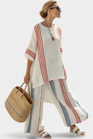 Mirthe Striped Oversized Two-Piece Set