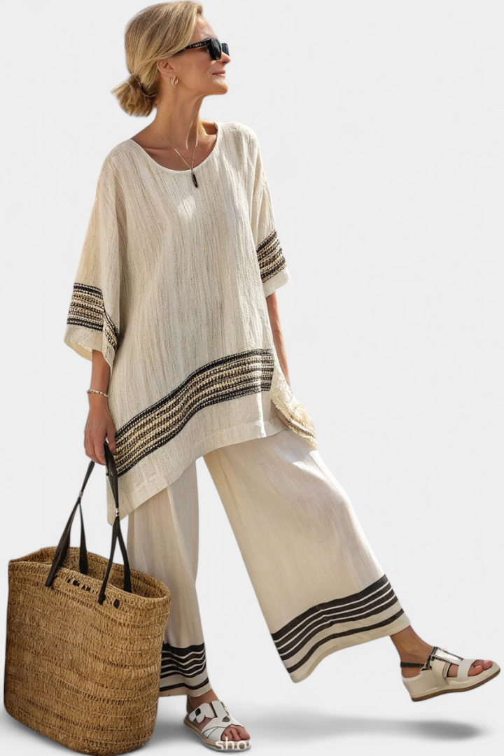 Mirthe Striped Oversized Two-Piece Set