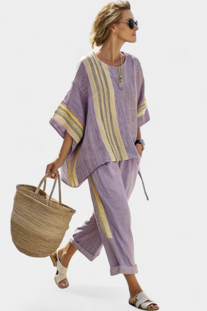 Mirthe Striped Oversized Two-Piece Set