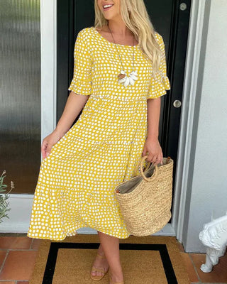 Blythea Ruffled Midi Dress