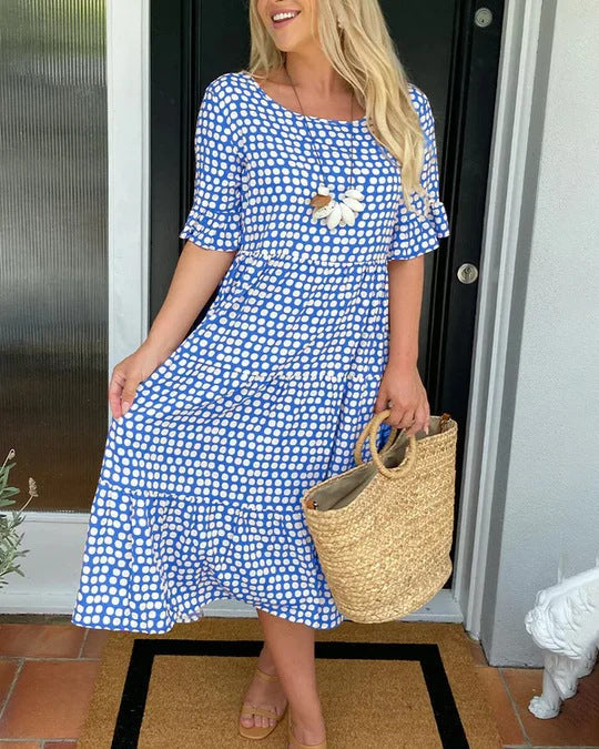 Blythea Ruffled Midi Dress