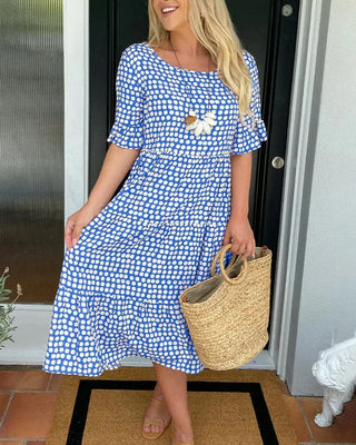 Blythea Ruffled Midi Dress