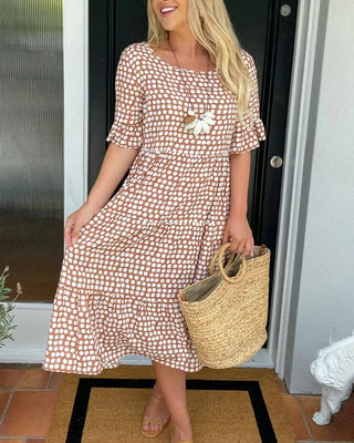 Blythea Ruffled Midi Dress